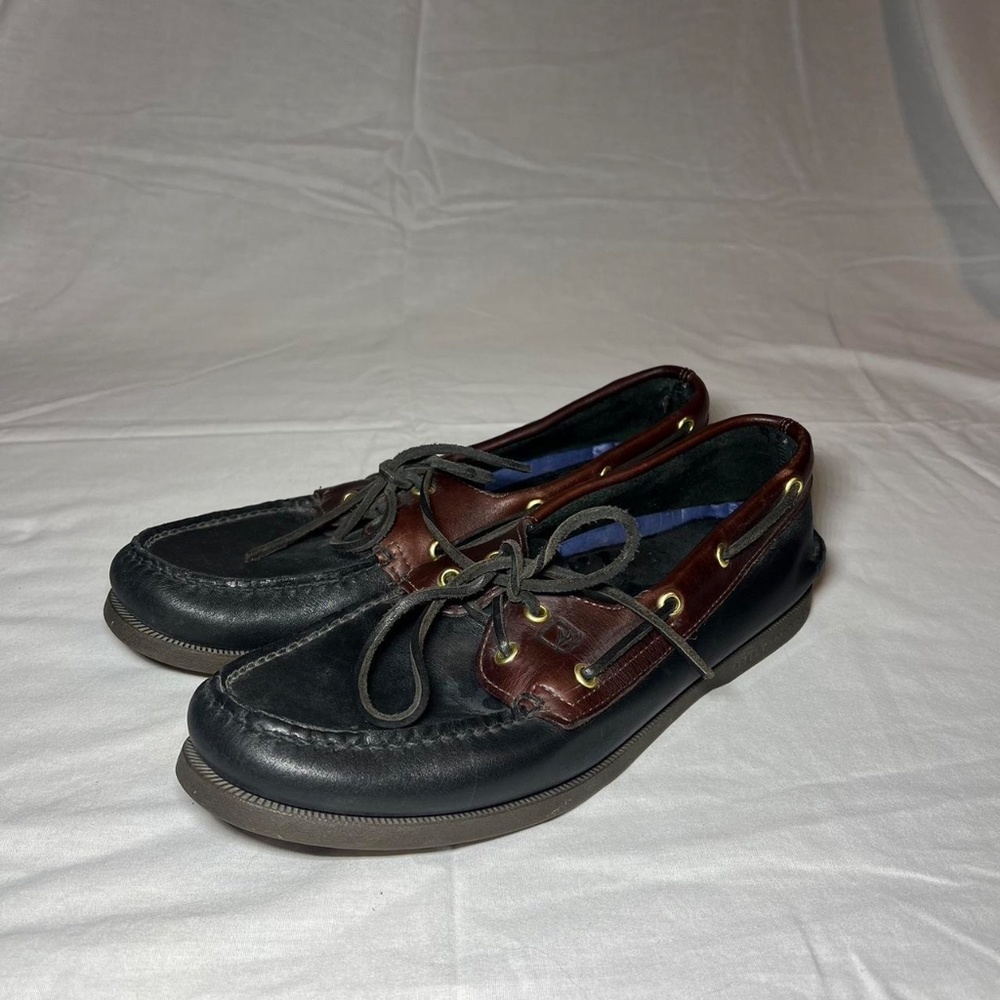 Sperry Authentic Original Men's Eye Black & Brown Boat Shoes (Size 11)
